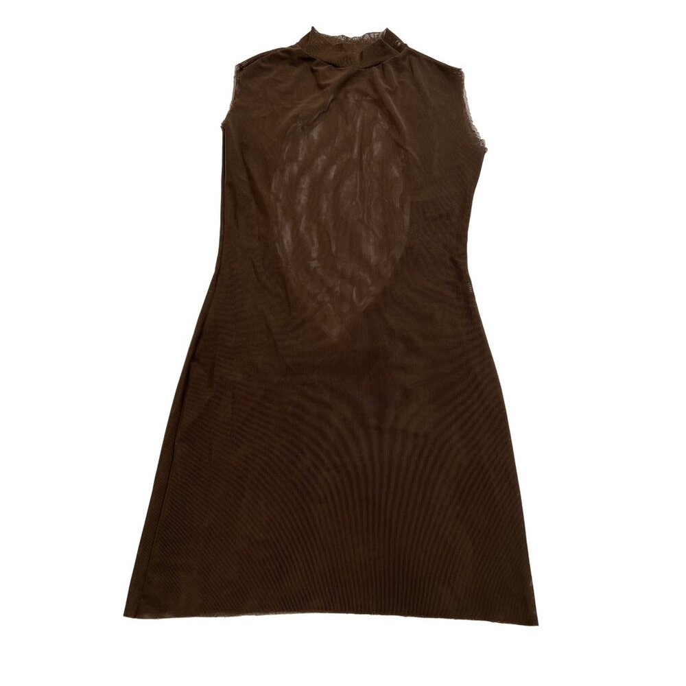 Heart of Sun Tyra Mesh Dress in Chocolate